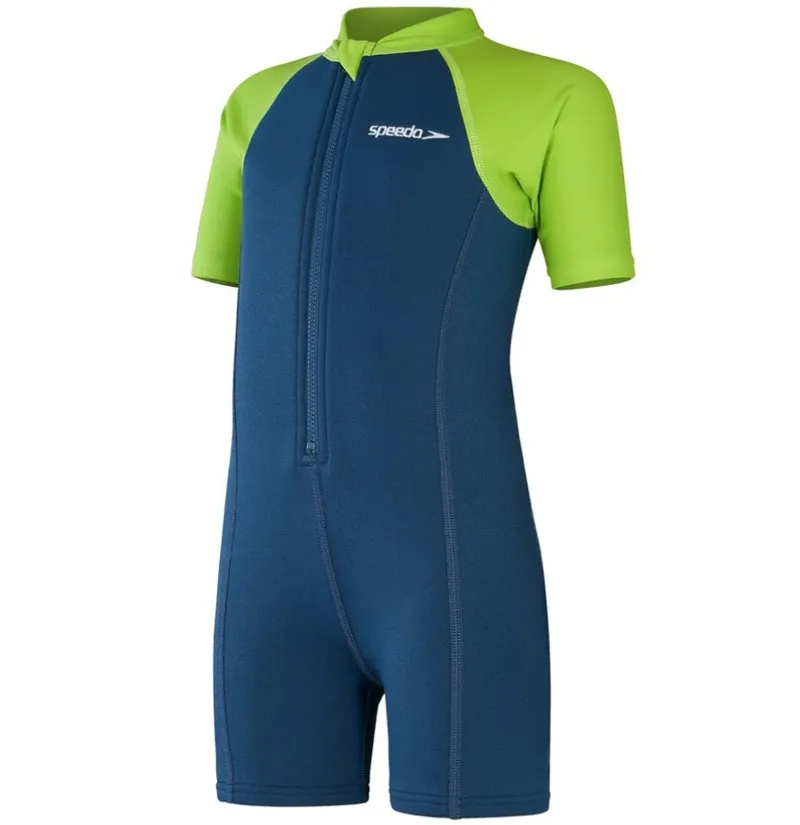 Speedo Toddler Boys LTS Essential Wetsuit Harmony Blue/Green Lizard